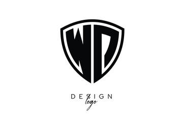 WD  Shield Letter Logo Modern Monogram Emblem for Security, Sports, Corporate & Premium Branding