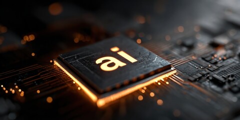 AI chip on circuit board