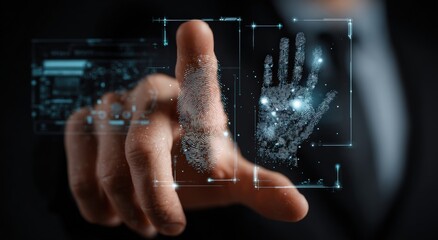 Handprint scan on a digital interface