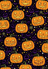 Spooky Halloween Jack-o'-Lantern Pattern