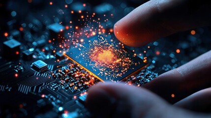 A symbolic image of a hand holding a tiny digital data chip, representing the concept of kilobyte storage