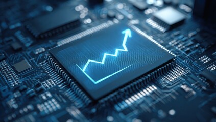 Circuit board with growth chart