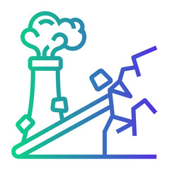 mining Line Gradient Icon