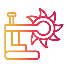mining Line Gradient Icon