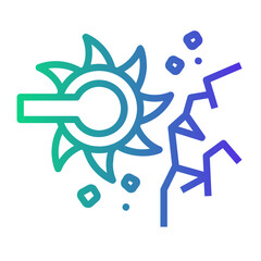 mining Line Gradient Icon