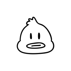 duckling icon hand drawn