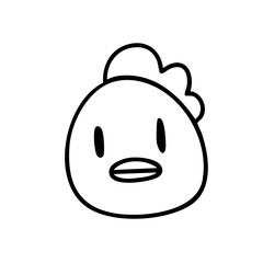 chick icon hand drawn