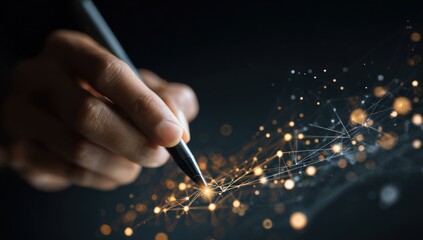 Hand writing in digital network