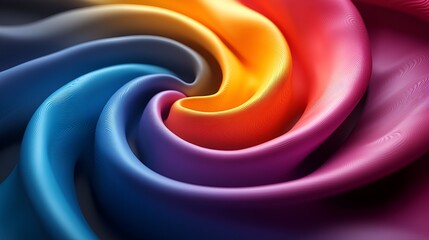 Abstract colorful swirl of fabric.