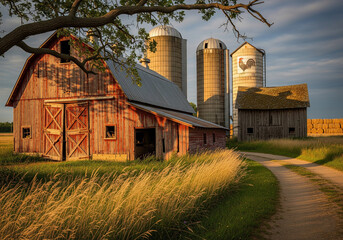 A farm building scenery.