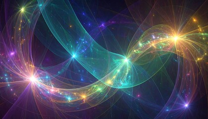 Abstract swirling cosmic light show