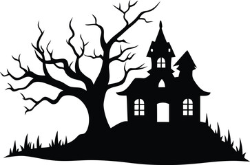 spooky halloween house