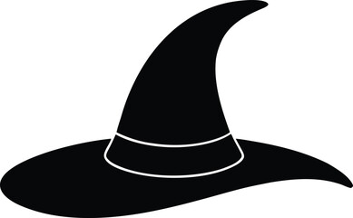 halloween hat silhouette vector illustration
