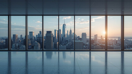 Fototapeta premium High glass building tower office skyscrapers in city view