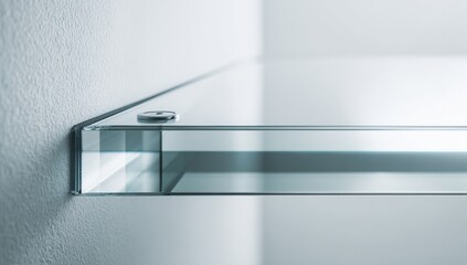 Close-up of a modern glass shelf (1)