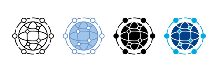 Internet  Icon Set Multiple Style Collection