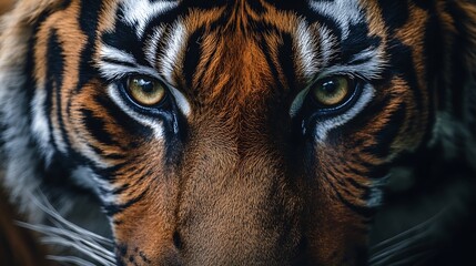 Tiger face close up wildlife animal predator feline portrait