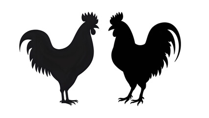 Chicken animal isolated with cartoon vector illustration on transparent background