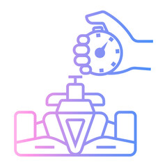 Obraz premium race Line Gradient Icon