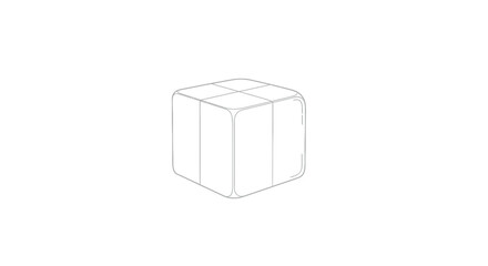 Simple Outline of a Cubical Object with Rounded Corners