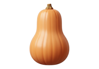 Elegant Butternut Squash Isolated on a Checkered Background, Ideal for Autumnal Themes, Culinary Projects, and Promoting Healthy Eating Habits