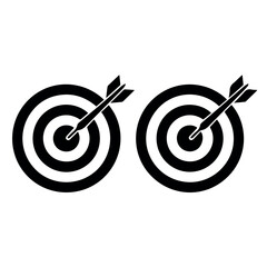 Dartboard target vector illustration for archery game aiming accuracy and precision competition success 100