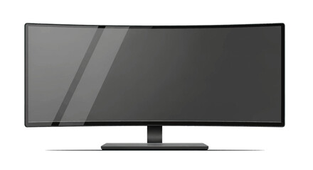 Modern Curved Ultra-Wide Computer Monitor with Sleek Stand
