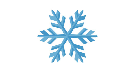 Stylized blue six-pointed snowflake icon with subtle shading and geometric details