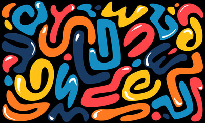 Curvy shapes pattern