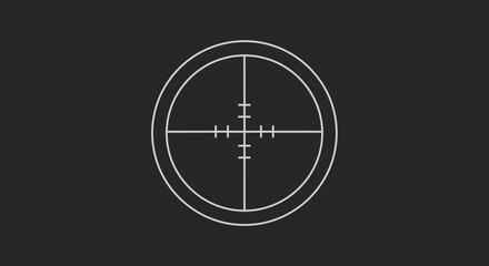 Simple Gray Rifle Scope Sight Icon