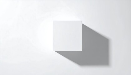 Blank white cube, shadow play