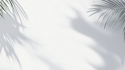 Palm leaf shadow abstract background
