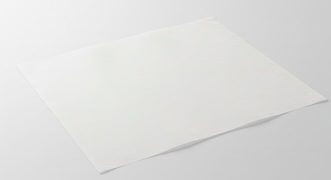 Blank White Paper Sheet on Gray Background