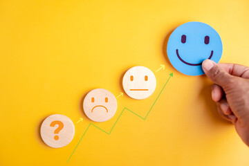 Emotional growth and mental health improvement. From confusion to happiness with upward progress. Ideal for therapy, psychology, and personal development.