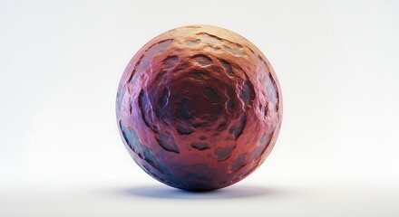 Textured Sphere with Deep Cavities, Gradient Colors