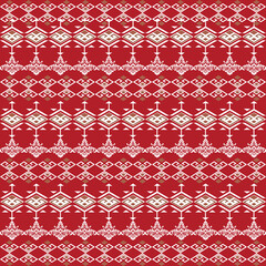 seamless pattern with red fabric 