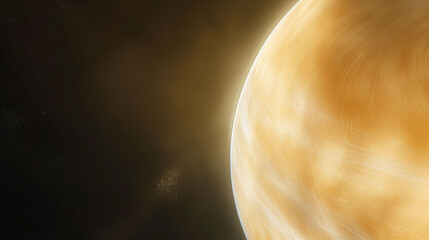天文学に基づいた金星のフォトリアルな宇宙アート背景