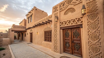 Exterior view of a traditional middle eastern style building