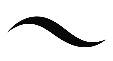 Abstract Black Wave Design Element.