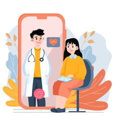 Telehealth Consultation Between Doctor and Patient