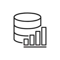 Database Growth Chart Icon