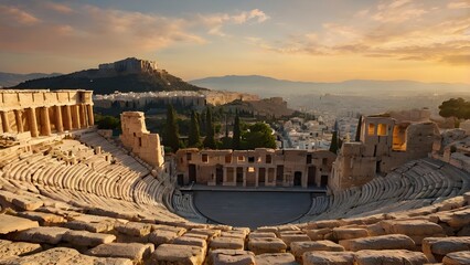 ancient roman amphitheater in the roman amphitheater