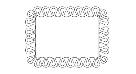 Elegant Ornate Rectangular Frame Border Design.
