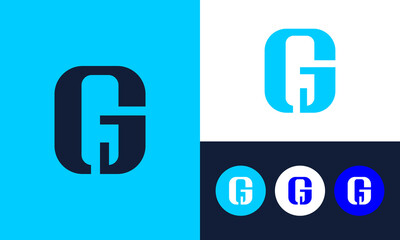 Fototapeta premium GJ letter logo illustration