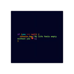 Love words in Javascript Code - looping