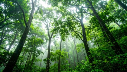 Fototapeta premium Lush green forest canopy