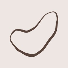 Organic shape collage element, drawing illustration