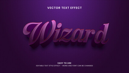 wizard editable text effect vector