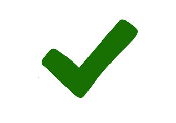 Green checkmark on black background indicating success or completion