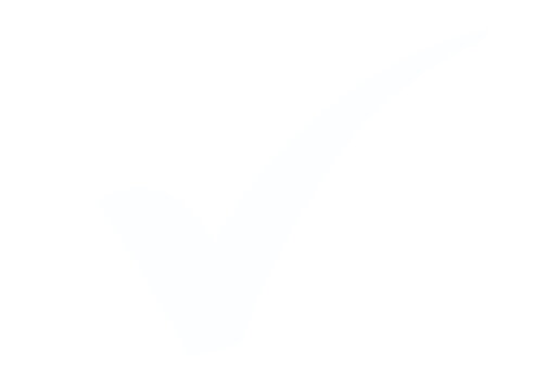 Simple white check mark on black background conveys positive affirmation.